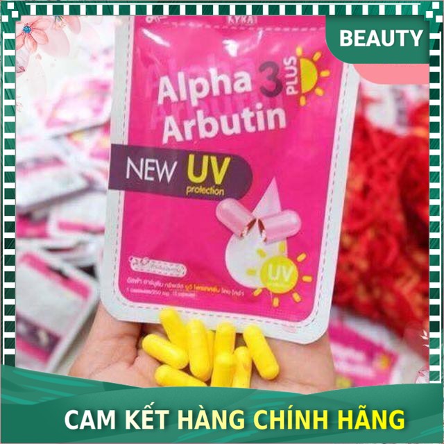 Viên bột kích trắng da toàn thân alpha arbutin 3plus+, dùng trộn với kem body