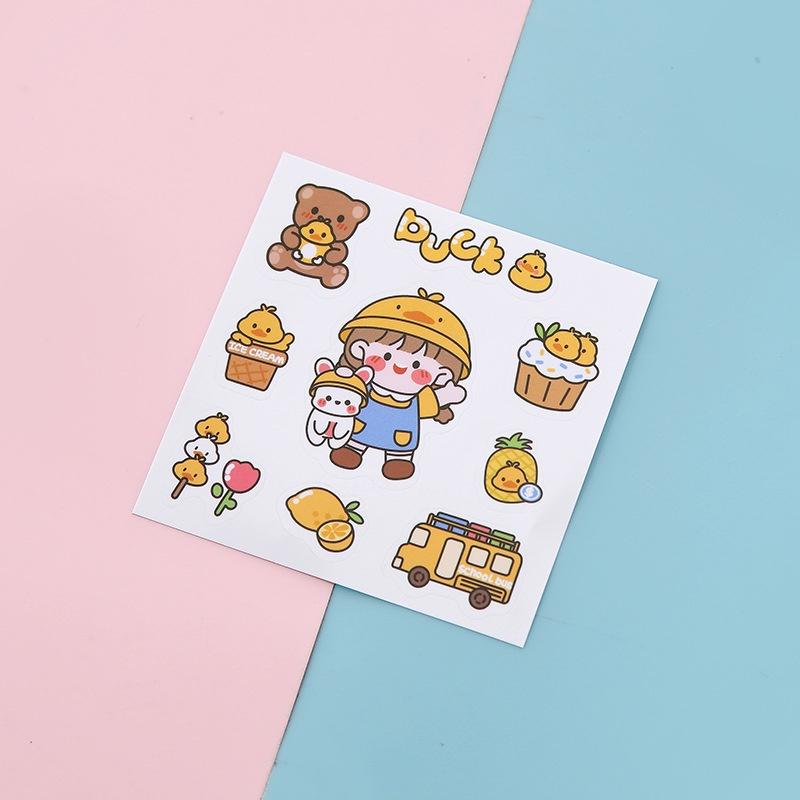 Sticker hình dán trang trí sổ tập vở bình nước dễ thương/ Miếng dán sticker cute STK03