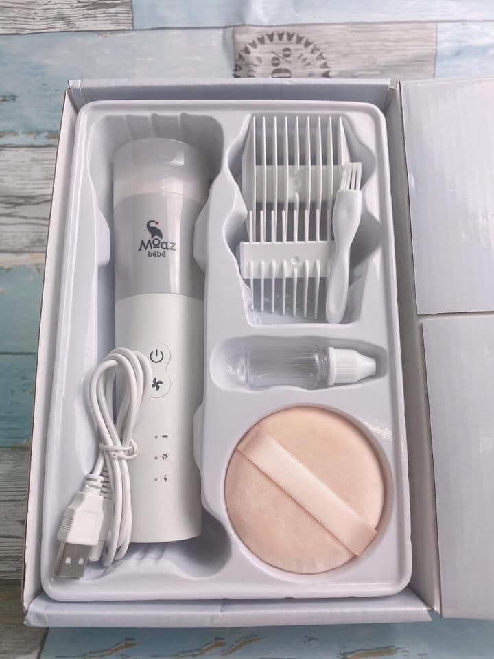 [HCM]Tông Đơ Cắt Tóc Cho Bé Tốt Nhât 2021 Tông Đơ Cắt Tóc Cho Bé Thông Minh Moaz Bebe MB-014 Chính Hãng Tự Động Hút Tóc Lưỡi Bén An Toàn Bền Đẹp Thiết Kế Thông Minh Chống Nước  Sạc USB Tiện Lợi Bảo Hành 12 Tháng