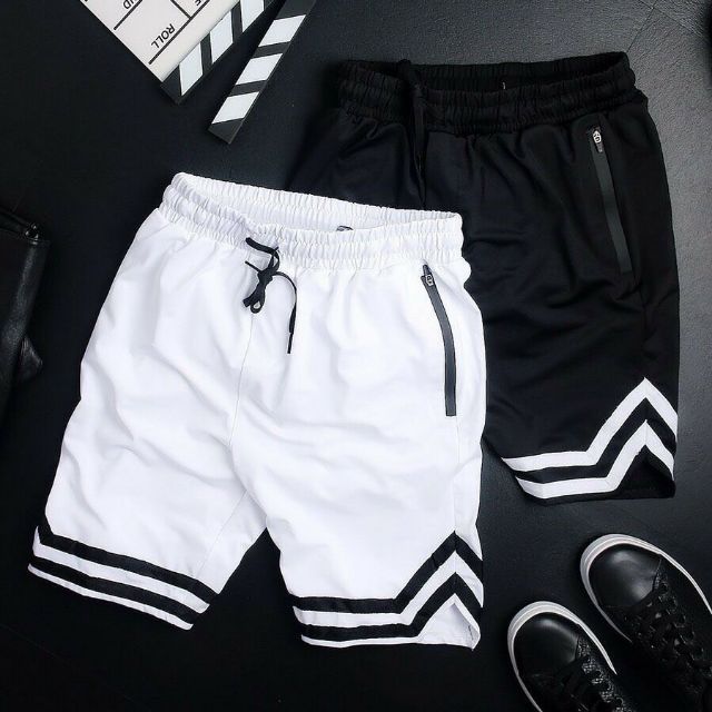 Quần short 2v unisex dáng thể thao