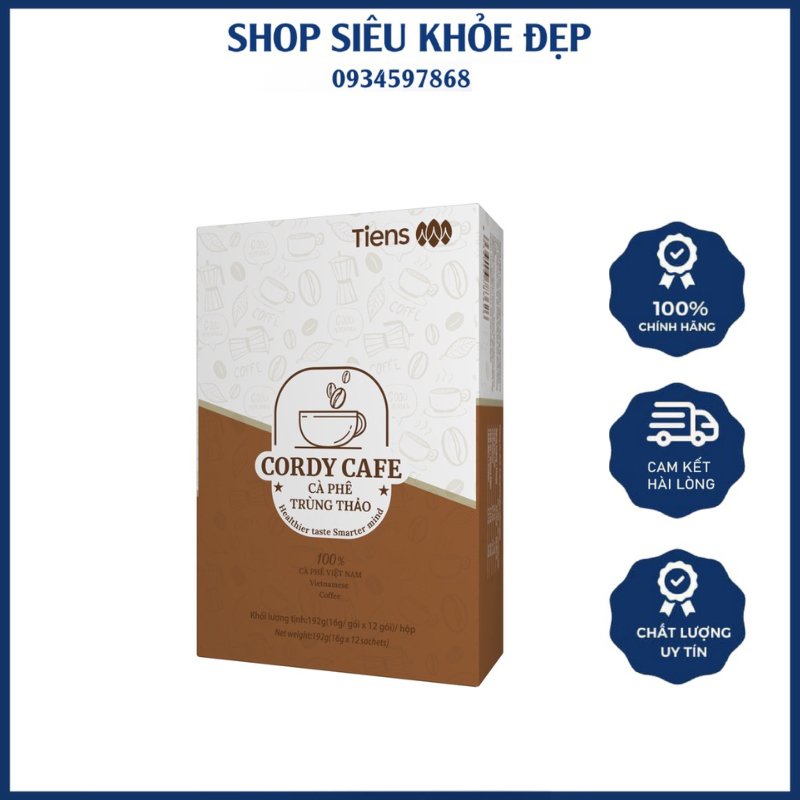 Cà phê trùng thảo thiên sư – 12 gói/hộp- tốt cho sức khỏe