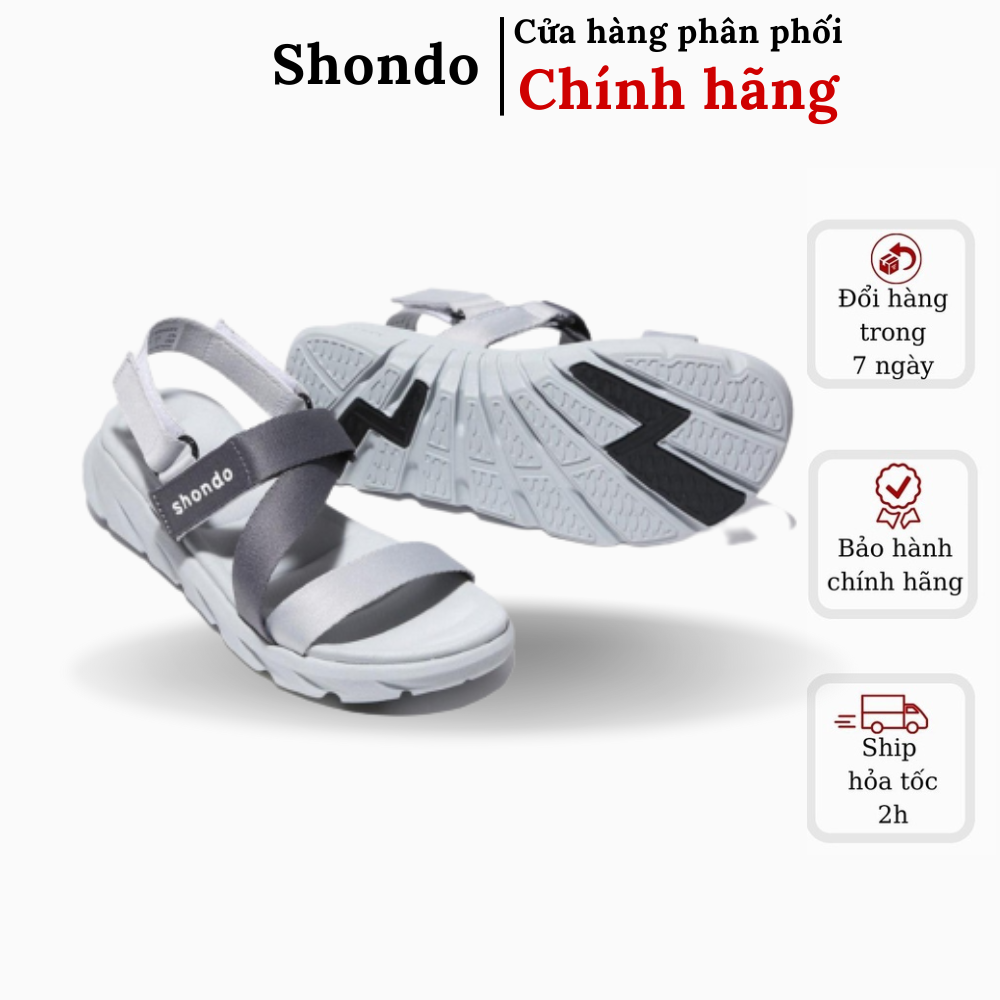 [HCM] Giày sandal Shondo nam nữ F6 Sport F6S2120 - Xám dây phối - Shondo chính hãng