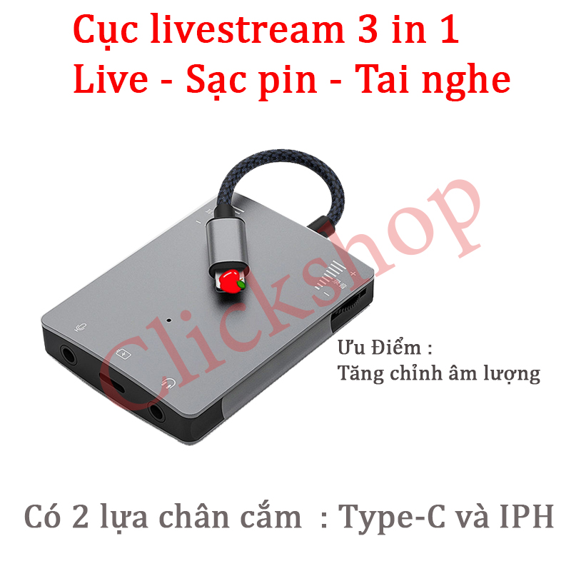 Jack chuyển chân kèm dây livestream vừa live vừa sạc 2 chiều PK với âm thanh trong và sạch tiếng