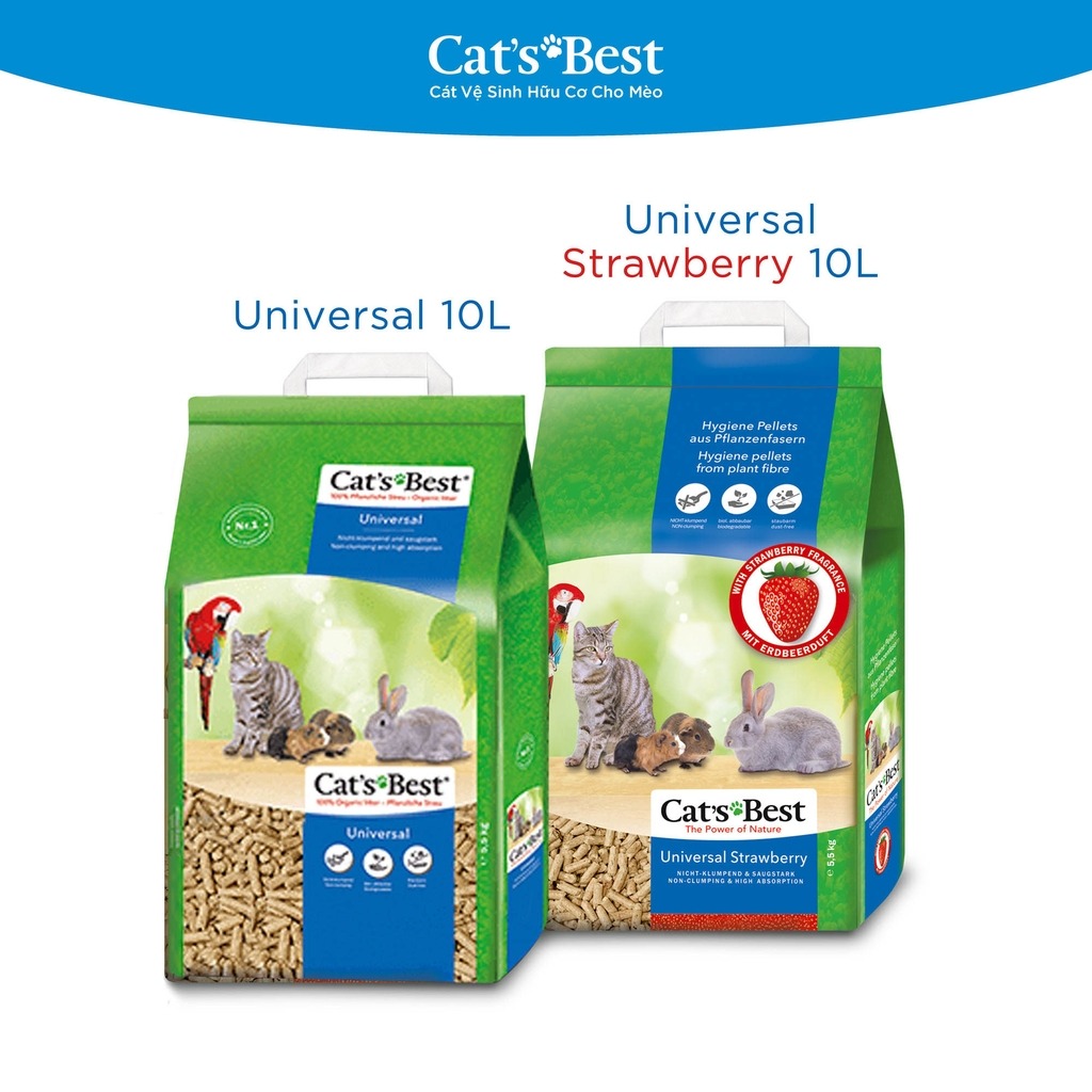  Cát Gỗ Vệ Sinh Cho Mèo Và Thú Nhỏ Cat's Best Universal 10L  5.5kg  -  Nông Trại Thú Cưng  