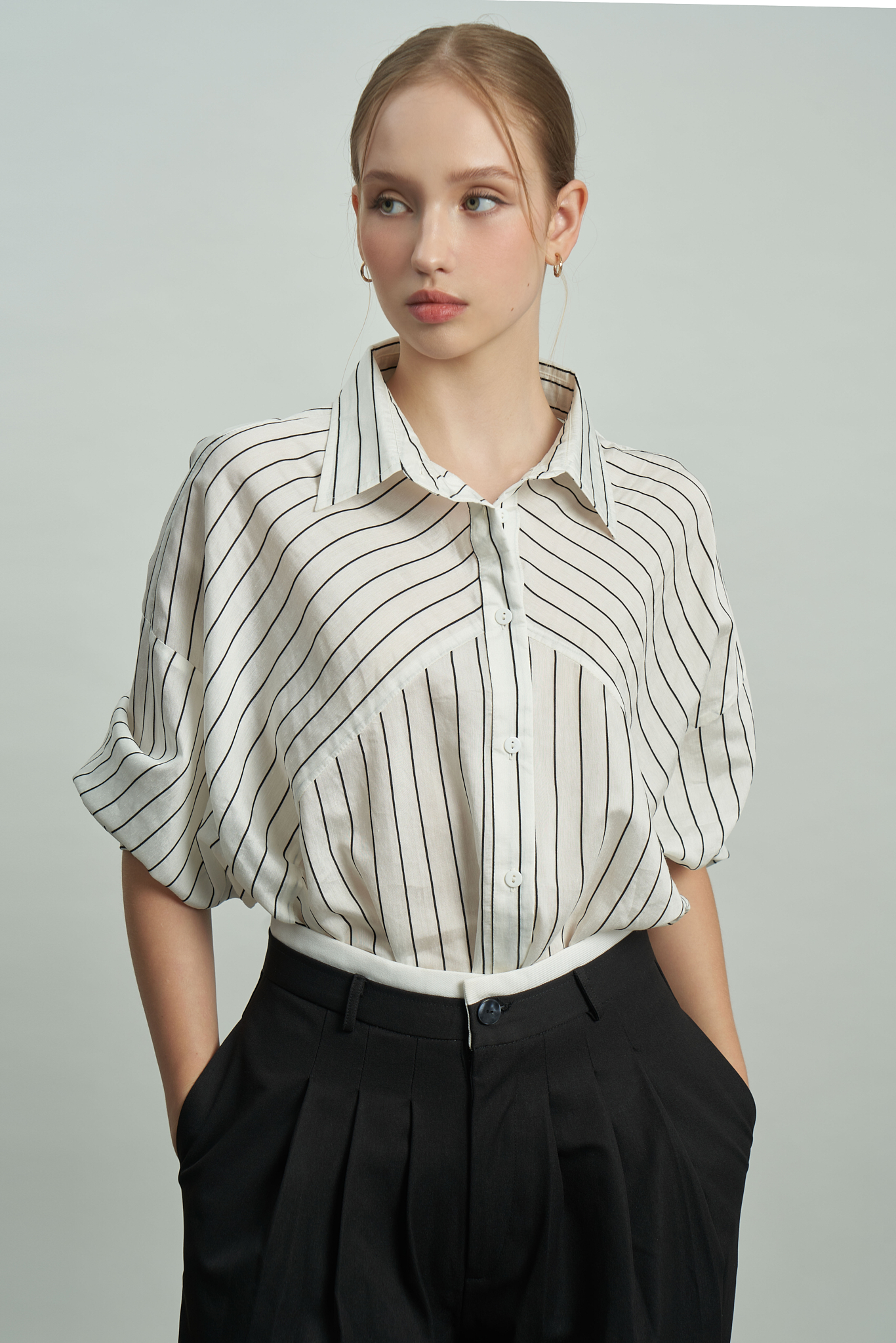 Áo sơ mi nữ khâu by cq oversized