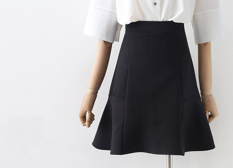Chân Váy Đuôi Cá Trẻ Trung Bèo 2 Bên Chân Váy Công Sở Dài Đến Gối Dài 50cm