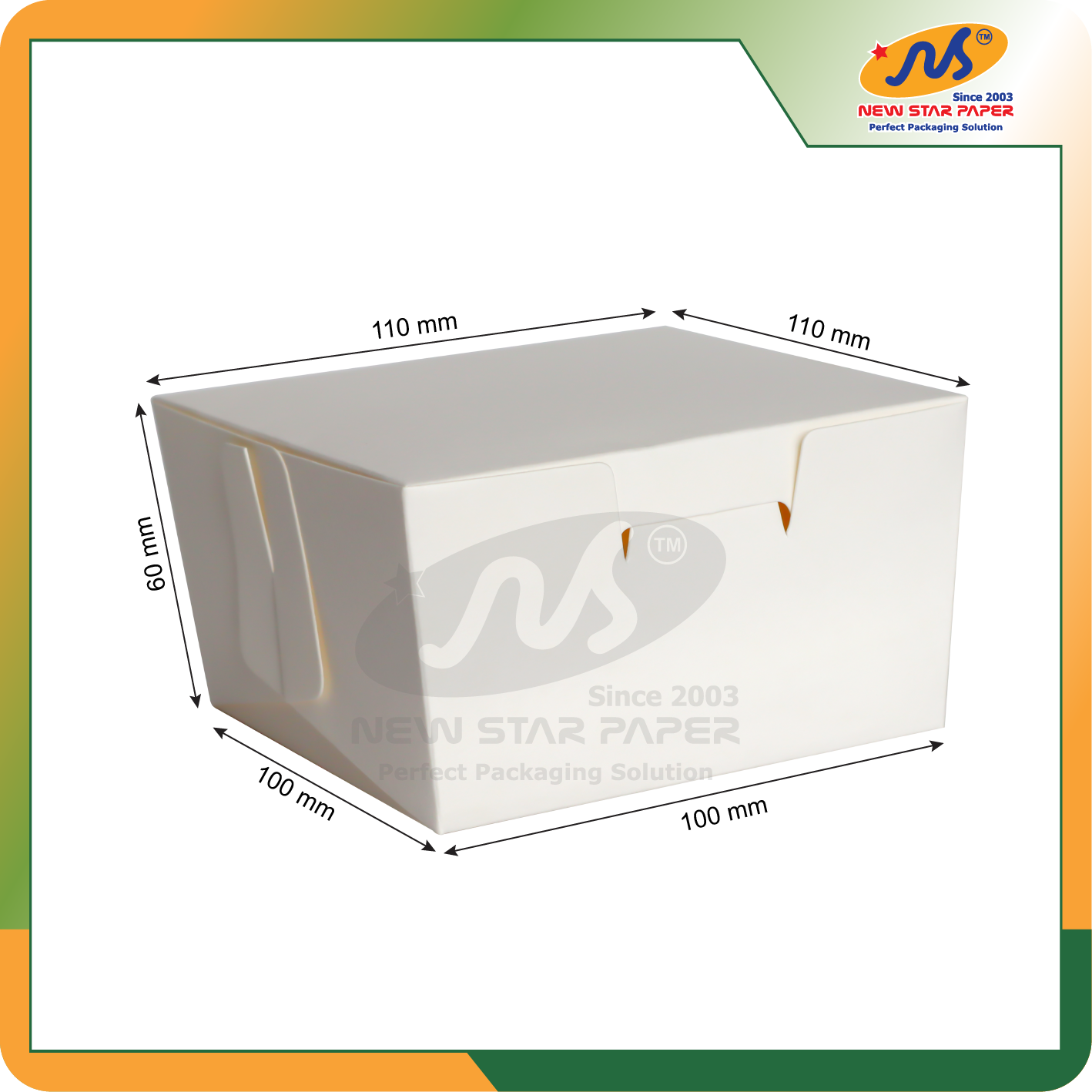 Hộp giấy đựng hamburger - Gói 50 hộp giấy trơn