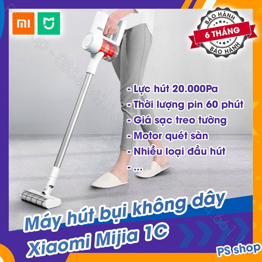 [Mã ELMAR31 Giảm 10%] TRẢ GÓP 0% - Máy hút bụi không dây cầm tay Xiaomi Mijia 1C lực hút siêu mạnh