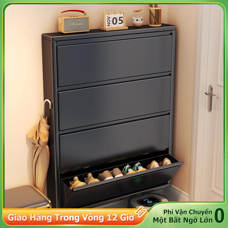 NES 2-3-4 lớp tủ giày treo tường,bằng thép có thể gập lại tủ giày chống bụi,công suất lớn không thấm nước