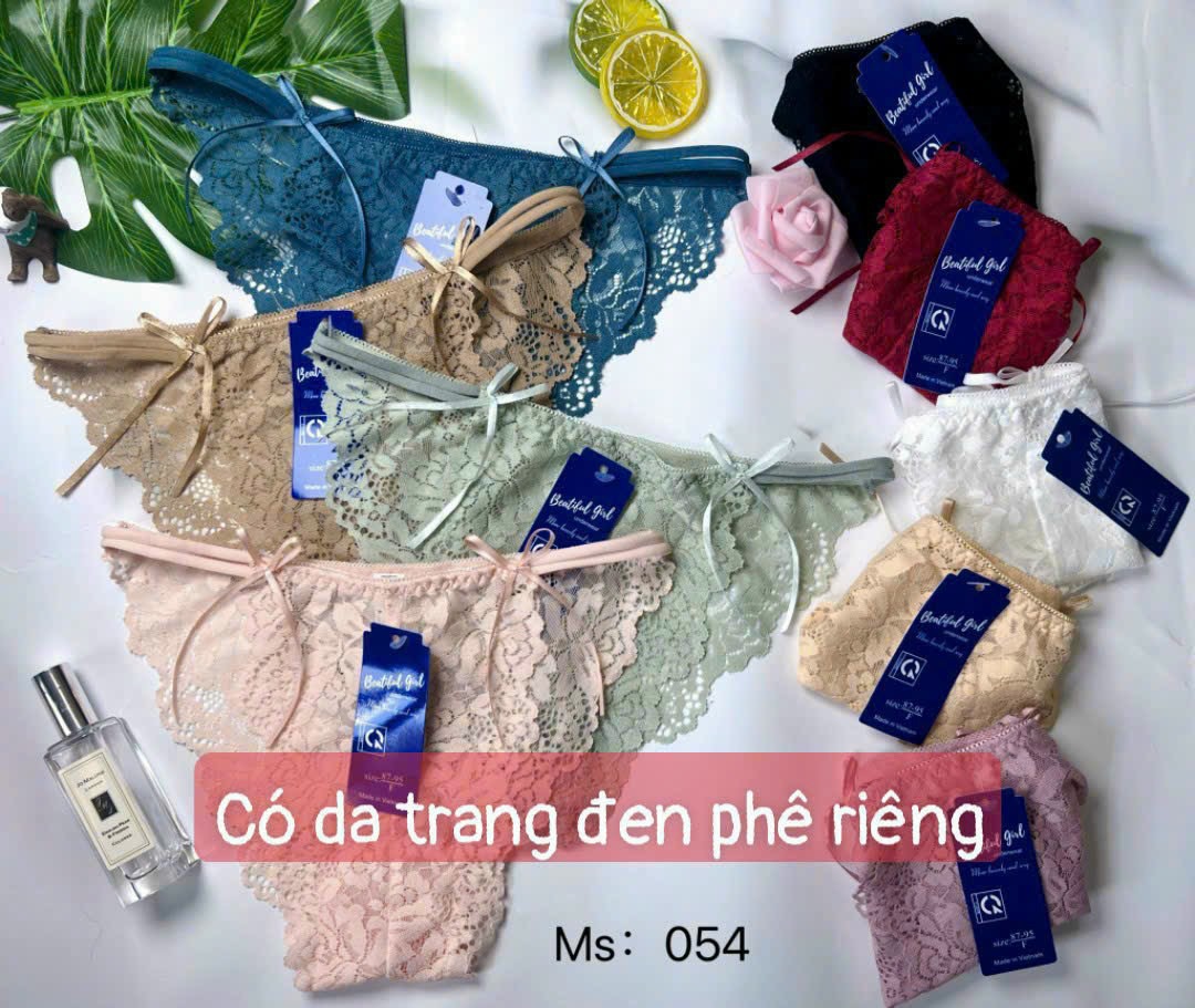 Quần lót ren phối dây thắt nơ hai bên chính hãng ranrran 054