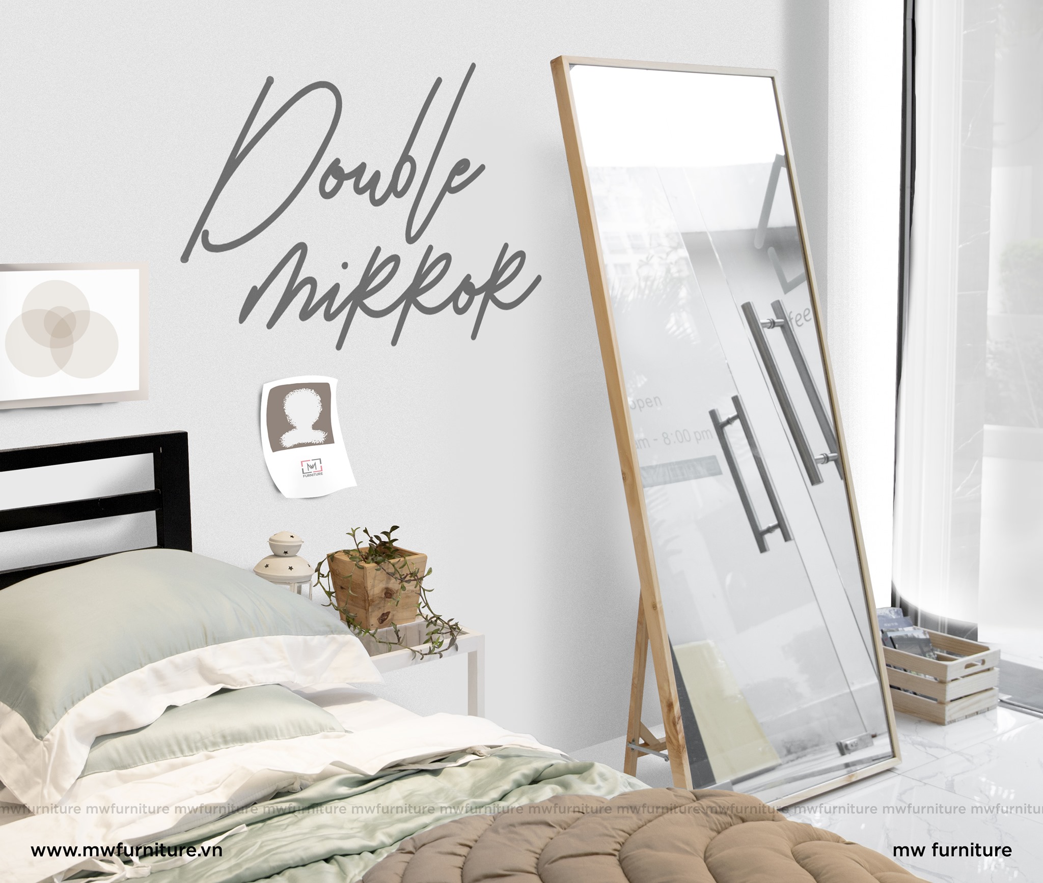 GƯƠNG SOI TOÀN THÂN TỰ ĐỨNG - STANDING MIRROR SIZE 70 CÓ CHÂN TỰ ĐỨNG - GƯƠNG SOI KHUNG GỖ