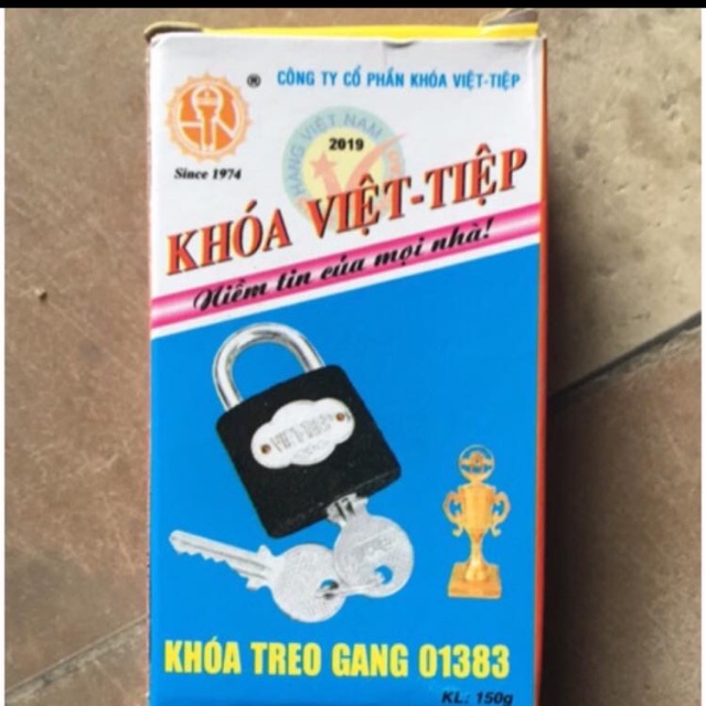 Khoá việt tiệp gang bấm dc 01383