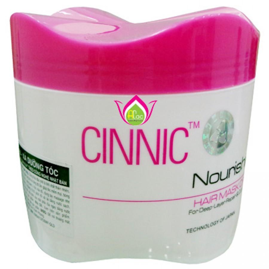 Kem hấp dầu và xả tóc cinnic 500ml hồng