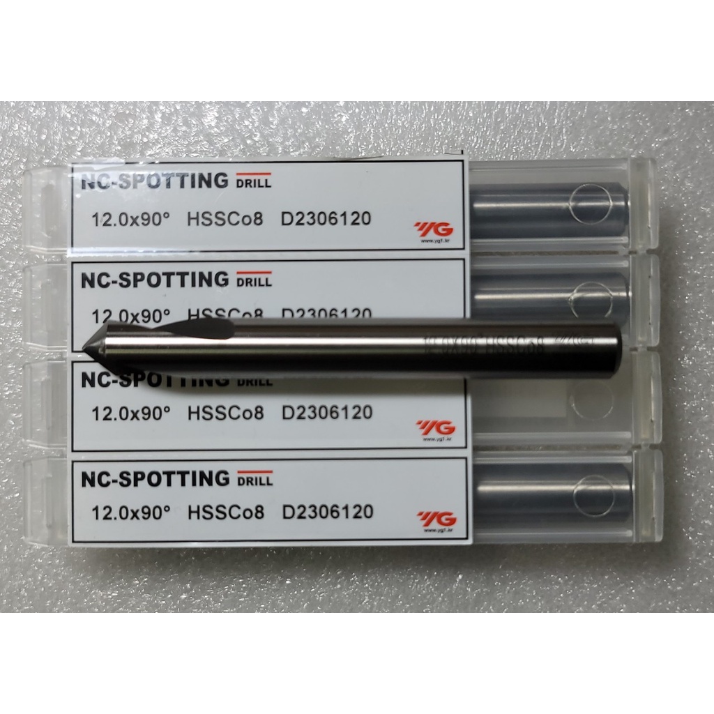 Dao phay vát mép 90 độ, Khoan tâm 90 độ, chất liệu HSS Co8 gia công nhôm, thép, inox. Hàng chính hãng YG Hàn Quốc