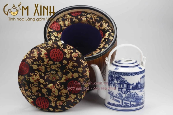Bao ủ ấm Bát Tràng cao cấp kèm ấm tích các cỡ