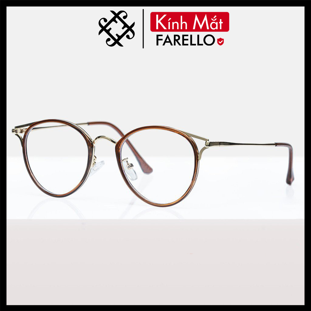 Gọng kính cận FARELLO chất liệu kim loại phụ kiện thời trang nam nữ 90029 nhiều màu