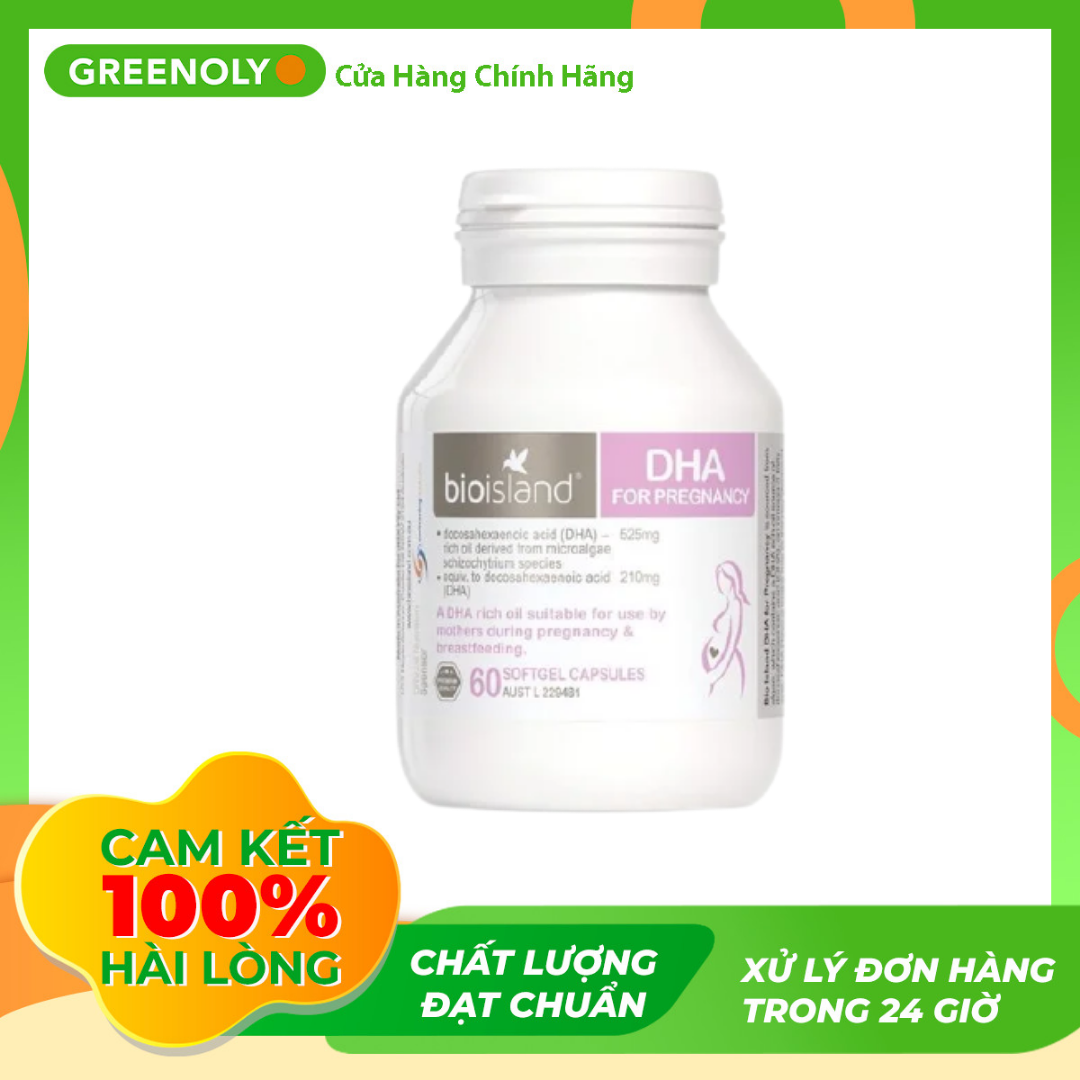 Viên uống bổ sung dha cho mẹ bầu bio island 60 viên - greenoly việt nam phân phối chính hãng