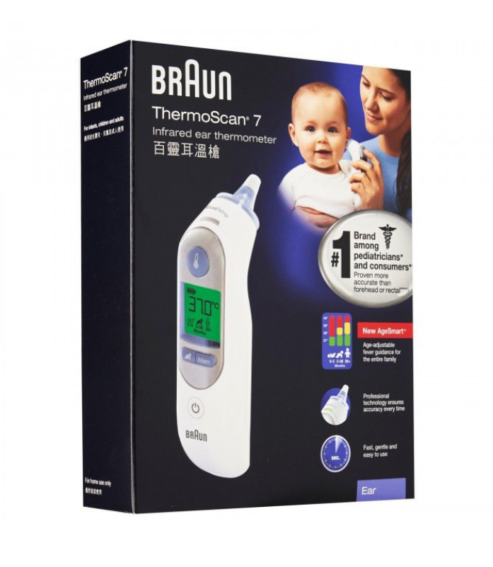 Nhiệt kế điện tử Braun ThermoScan 7 IRT6520 (đo tai) - Dòng cao cấp nhất của Braun