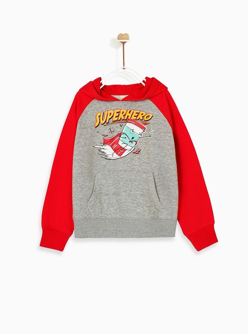 Áo hoodie bé trai dài tay Super Hero