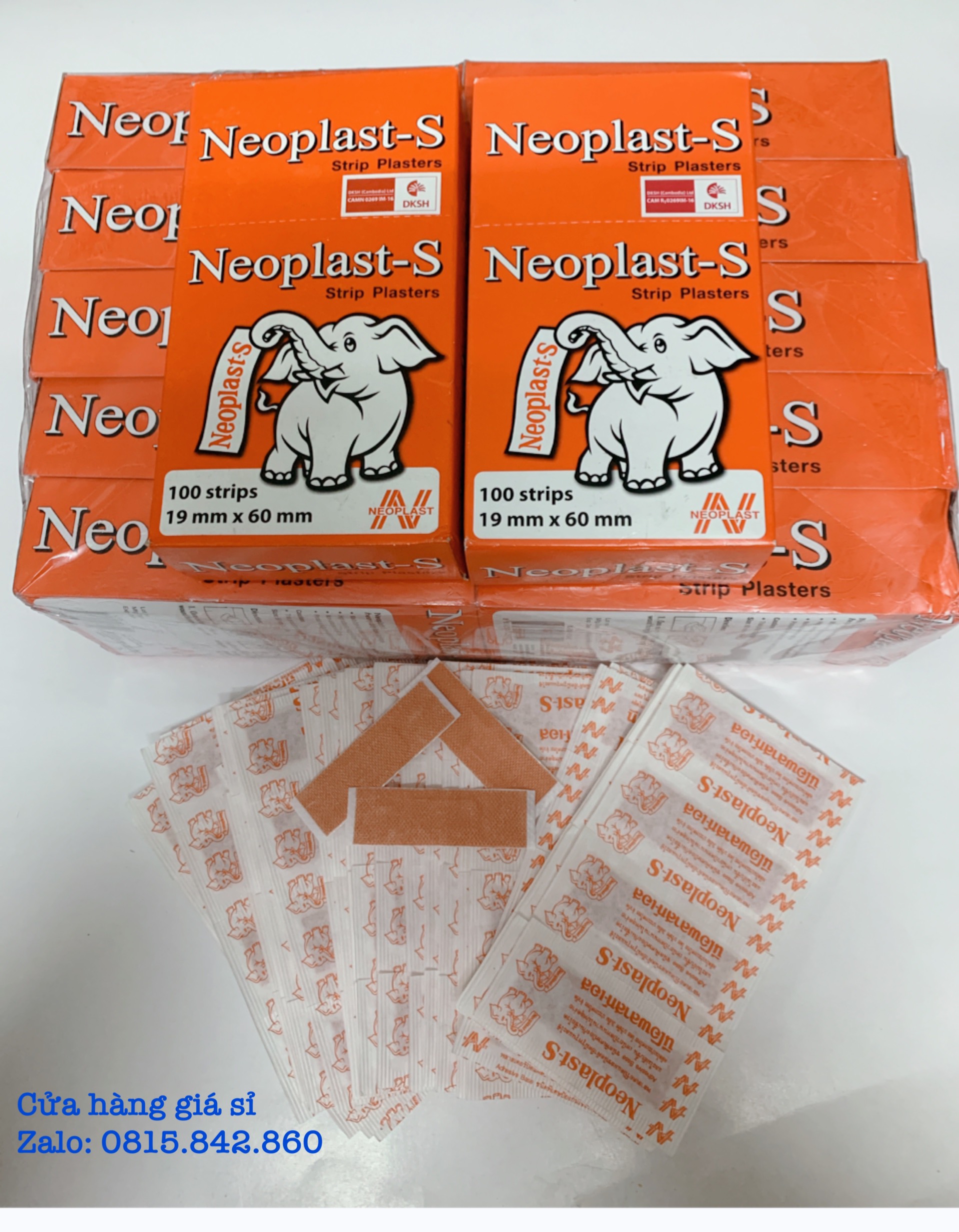 - hộp 100 miếng băng keo cá nhân neoplast - s thái lan