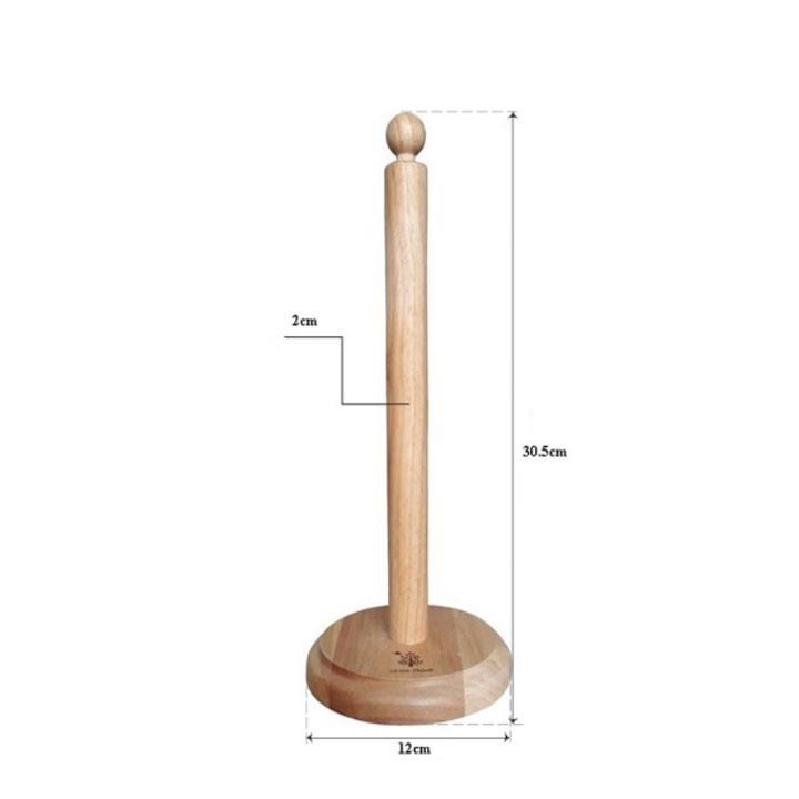 ™ cọc gỗ cắm giấy lau đa năng cao cấp cột để giấy chắc chắn cây gỗ đỡ cuộn giấy decor