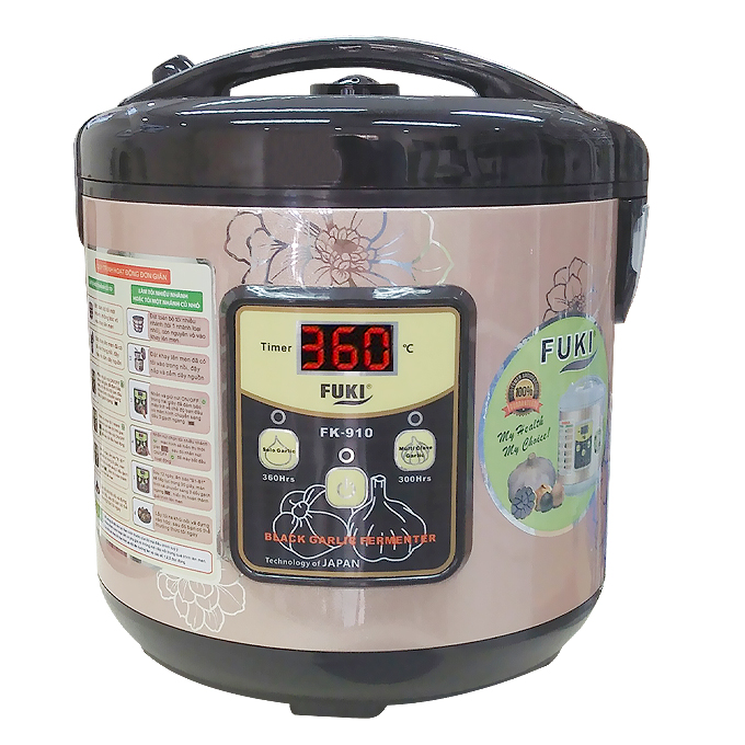 Nồi làm tỏi đen fuki fk-910 hoa văn - 6l light coffee