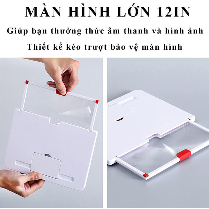 Kính phóng đại điện thoại zoom 12inch mặt kính 5d