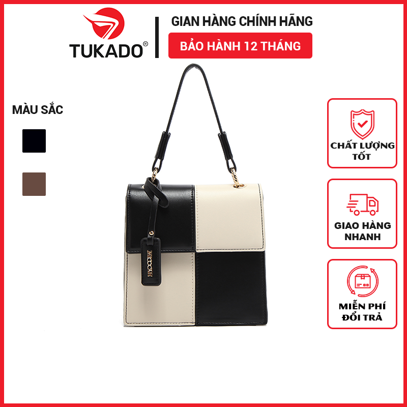 Túi xách nữ đeo chéo chính hãng micocah túi đeo chéo nữ dáng công sở thời trang phối màu vintage cực đẹp mc64 - tukado