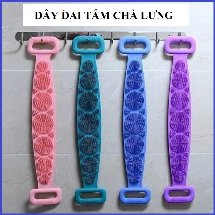 Dây Đai Chà Lưng Cọ Lưng 2 Mặt Đa Năng Silicon Kỳ Cọ Massage Tẩy Da Chết Khi Tắm