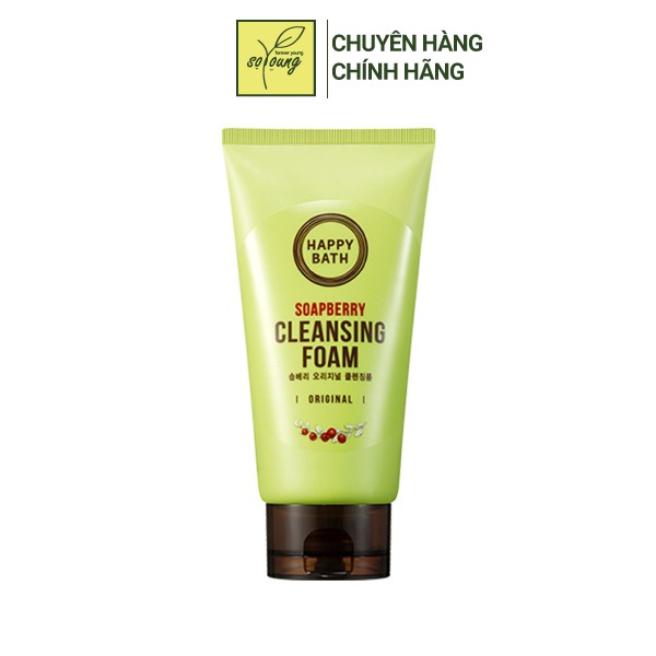 Sữa Rửa Mặt Ngăn Ngừa Mụn Happy Bath Soapberry Cleansing Foam 150g