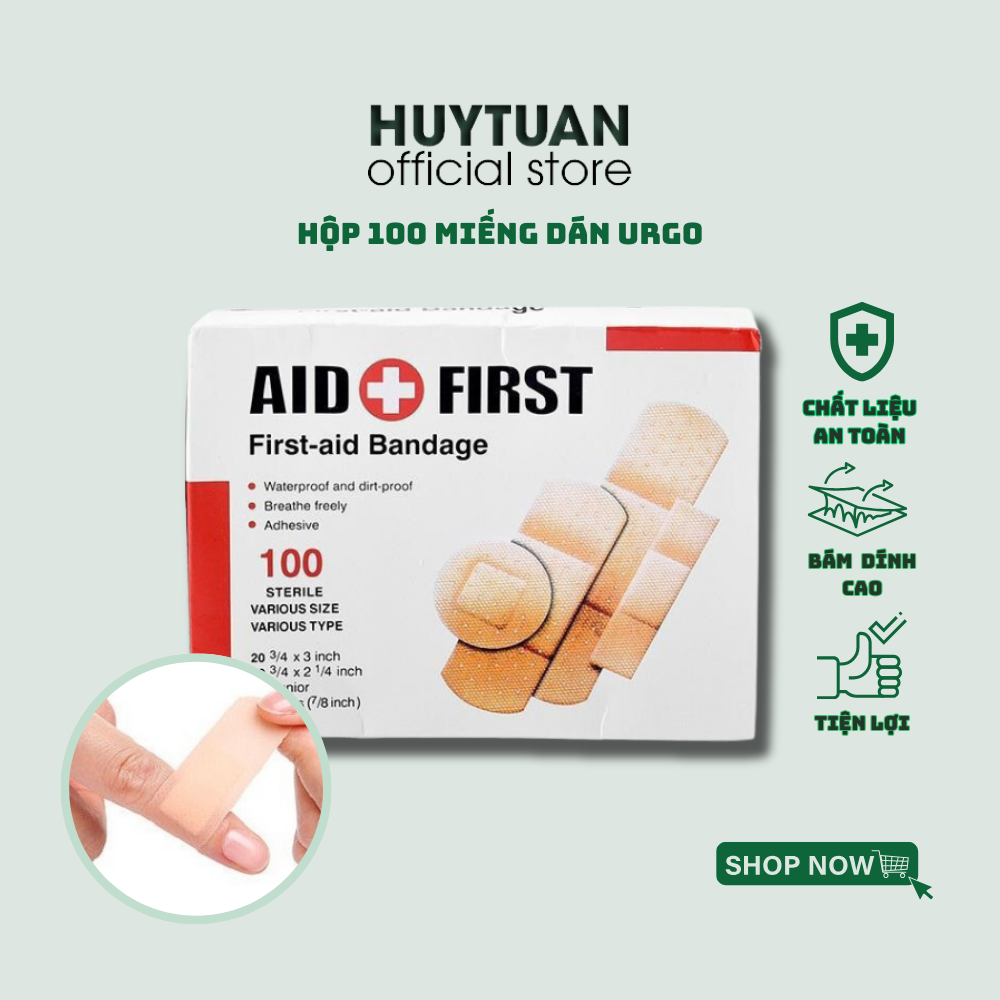 Hộp 100 miếng dán urgo - miếng dán vết thương size