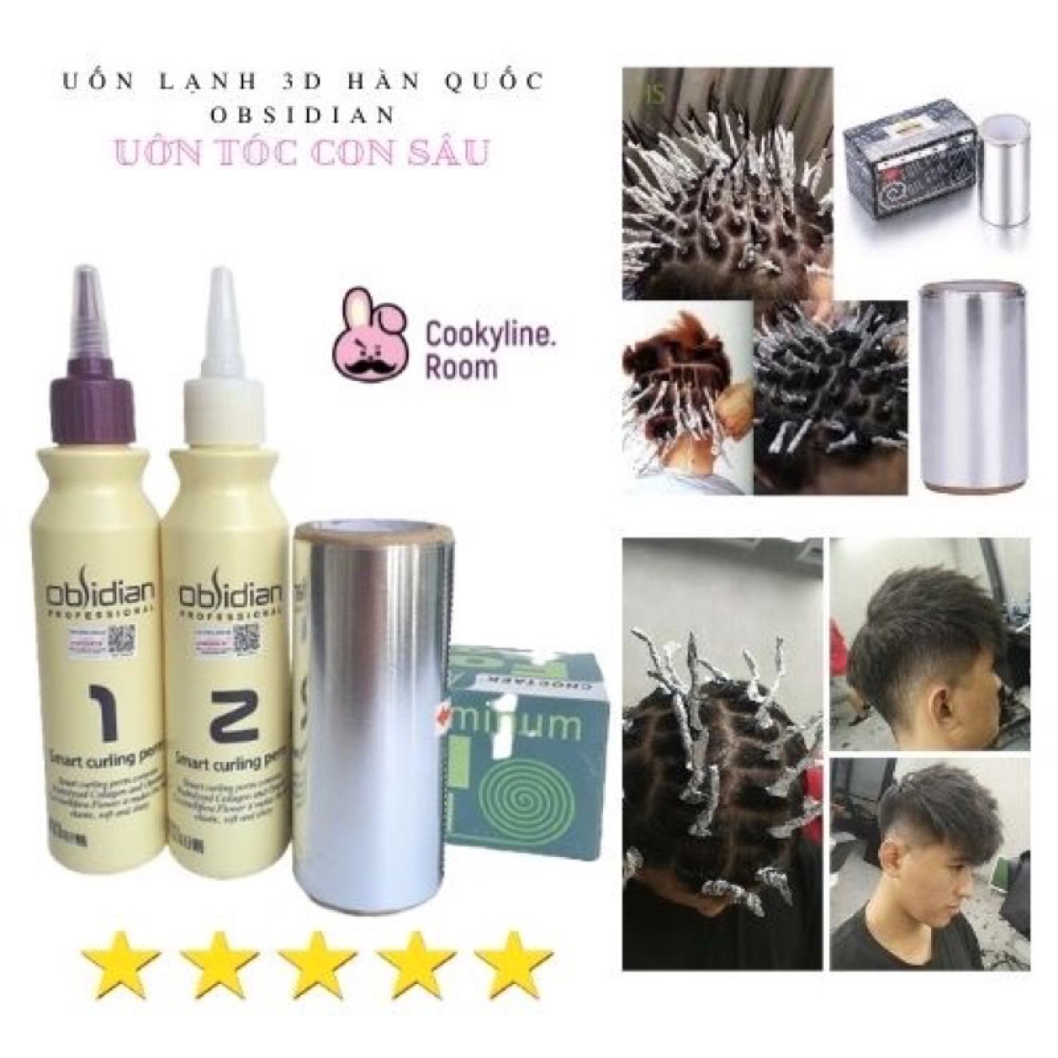 Uốn tóc con sâu tại nhà đơn giản bằng combo❌❌ thuốᴄ uốn lạnh 3d obsidian 120ml ❌❌ uốn tóc xoăn nam con sâu