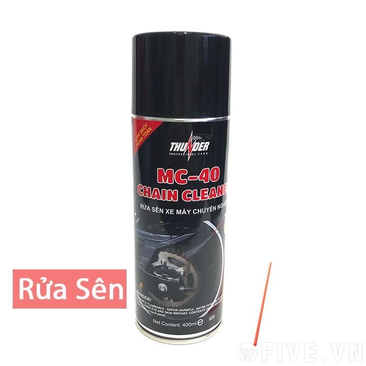 [HCM]Chai xịt rửa vệ sinh sên xe máy chuyên nghiệp Thunder Mc40