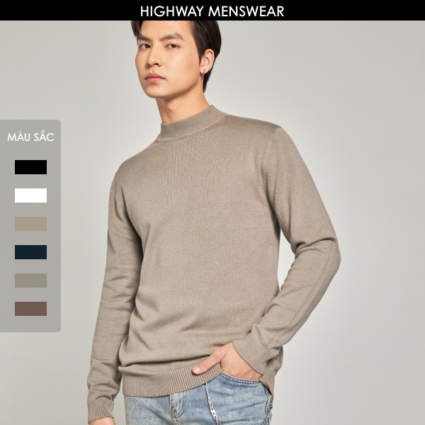 Áo len nam dệt cổ 3cm Highway Scout Knitwear