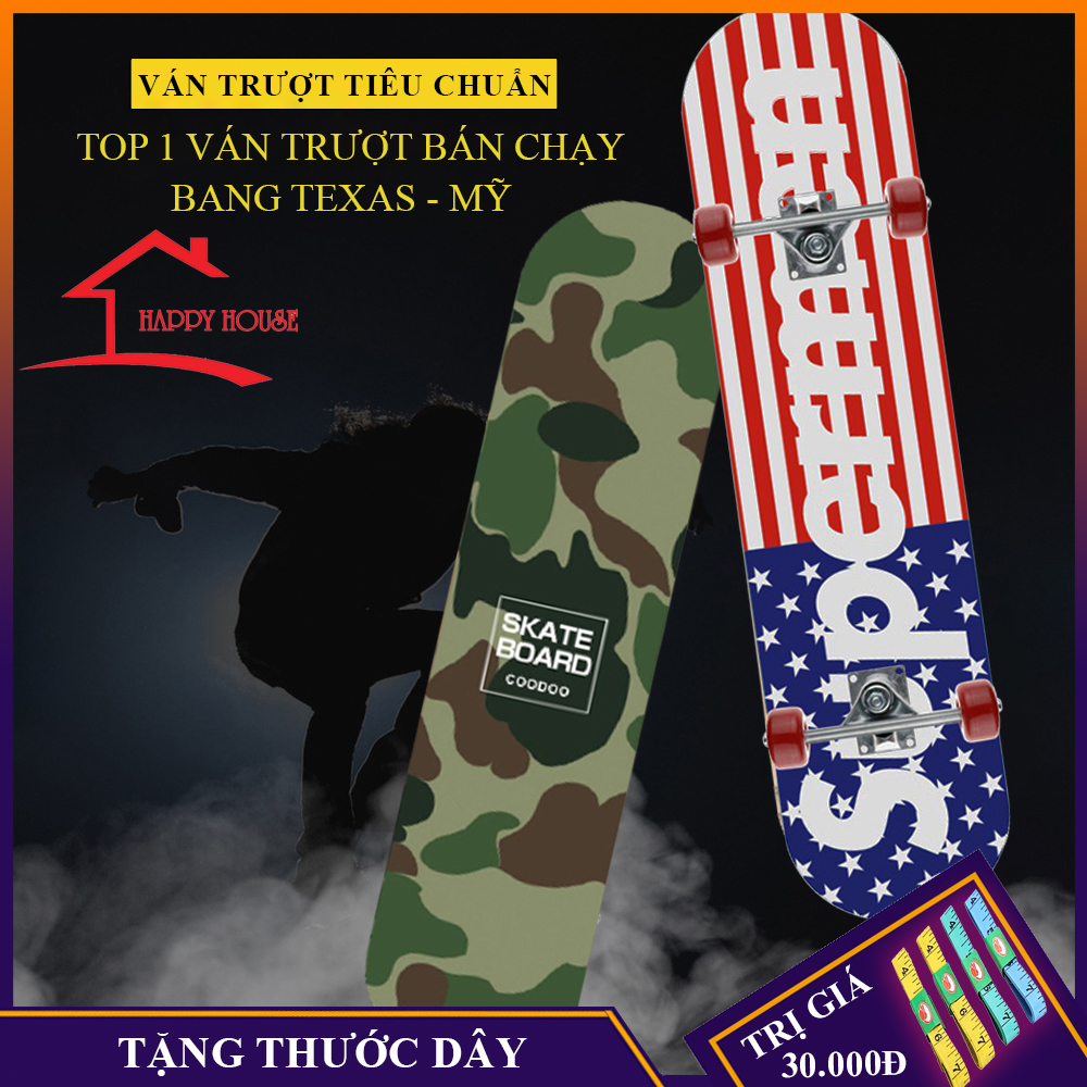 Ván trượt thể thao, ván trượt thi đấu cỡ lớn 80 cm, gỗ phong ép 8 lớp chắc chắn an toàn, tự tin thể hiện đam mê, bảo hành 12 tháng, lỗi đổi mới trong 7 ngày đầu nhận hàng