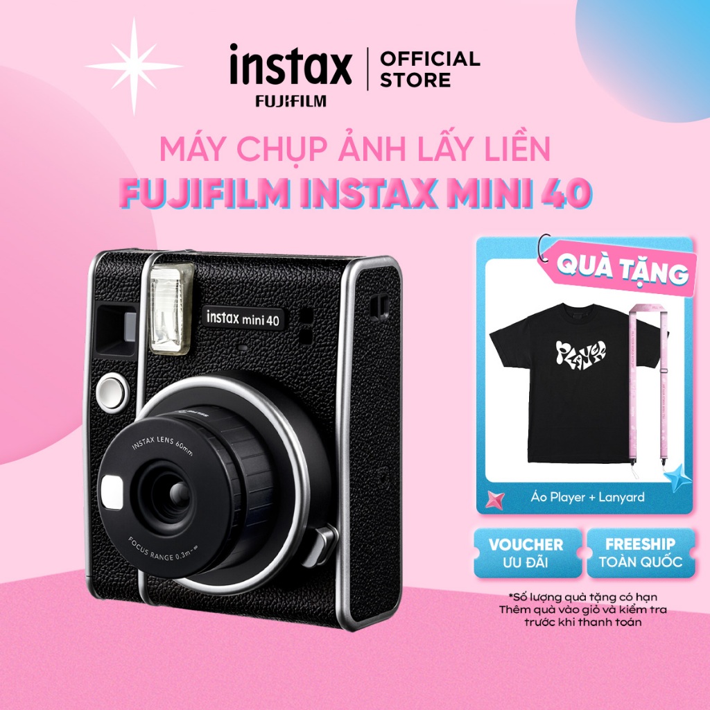 Máy chụp ảnh lấy liền - Fujifilm Instax Mini 40 Bảo Hành 12 Tháng
