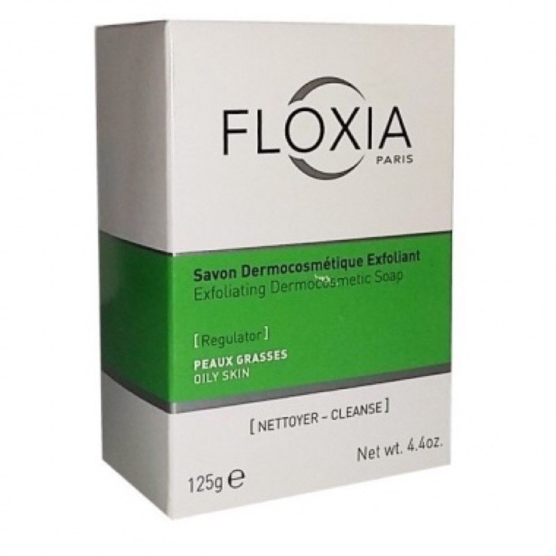 Xà bông tẩy tế bào chết cho da mụn Floxia Exfolating Dermocosmetic Soap Regulator 125g - HSD 2023