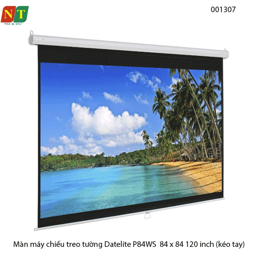 Màn chiếu treo tường DALITE 84”×84” – 120 INCH (tỷ kệ 1:1) – Kéo tay– Matte white – Hộp lục lăng – PL84WS - chính hãng
