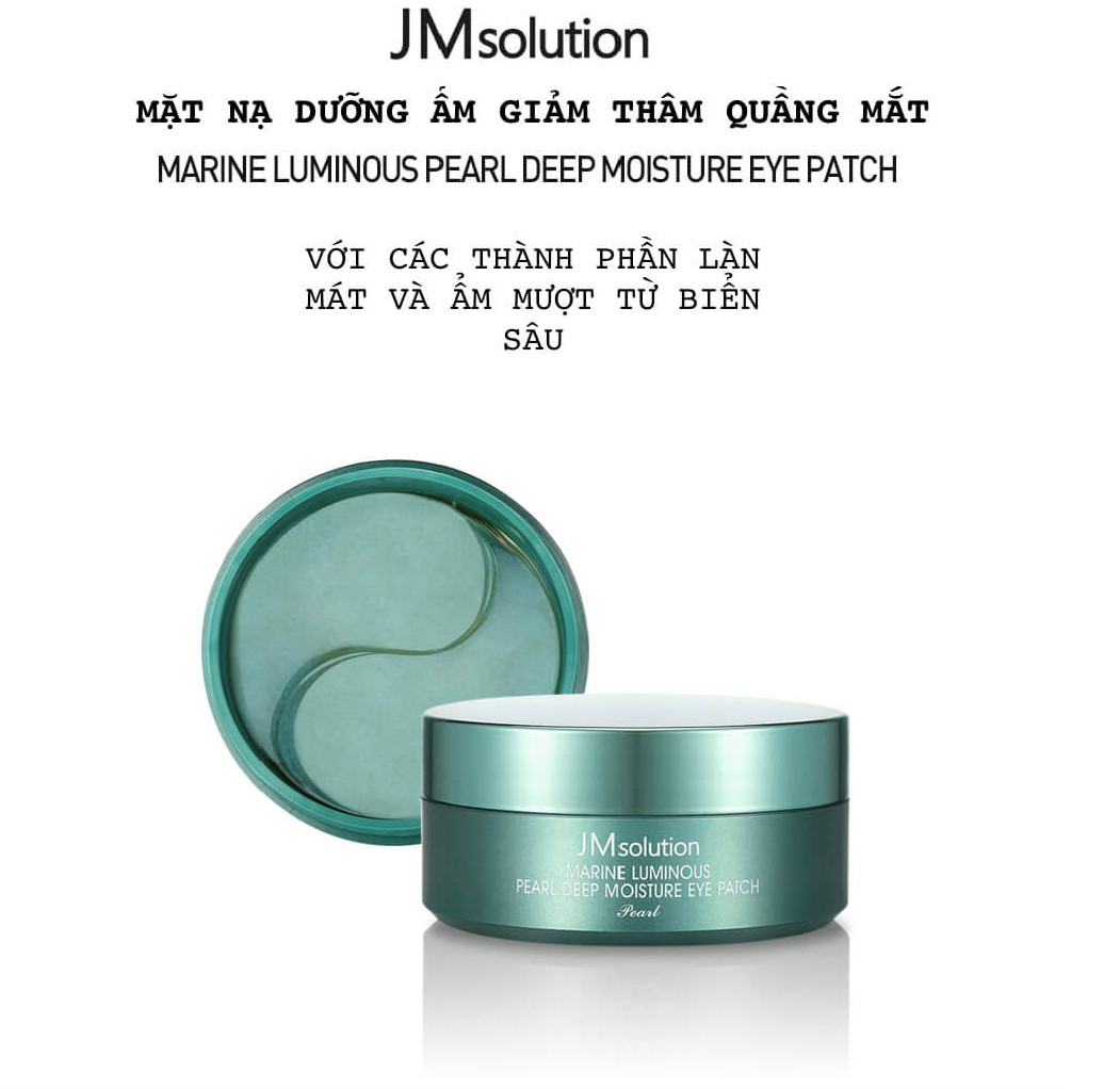 Mặt Nạ Mắt JMsolution Ngọc Trai Mờ Quầng Thâm Nếp Nhăn 90g Marine Luminous Pearl Deep Moisture Eye Patch