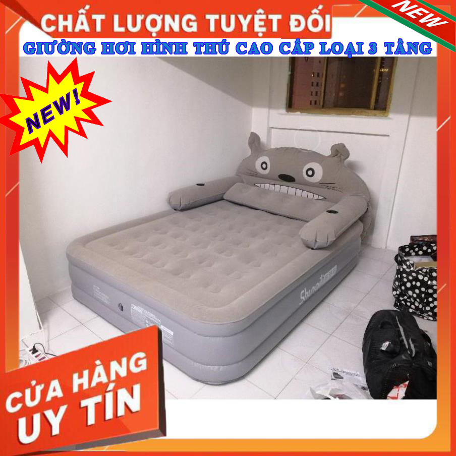 GIƯỜNG HƠI HÌNH THÚ KÈM BƠM ĐIỆN,GIƯỜNG HƠI 3 tầng HÌNH THÚ 1.2X2M KÈM MÁY BƠM,mẫu hót hiện nay,Chất liệu NHUNG êm ái bền chắc, tiện lợi cho những không gian đô thị( BẢO HÀNH 1 ĐỔI 1)