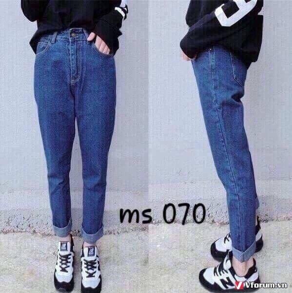 Quần Jean Nữ TN BAGGY XANH ĐẬM Thời Trang Nữ Tính - Hàng Chuẩn Hình