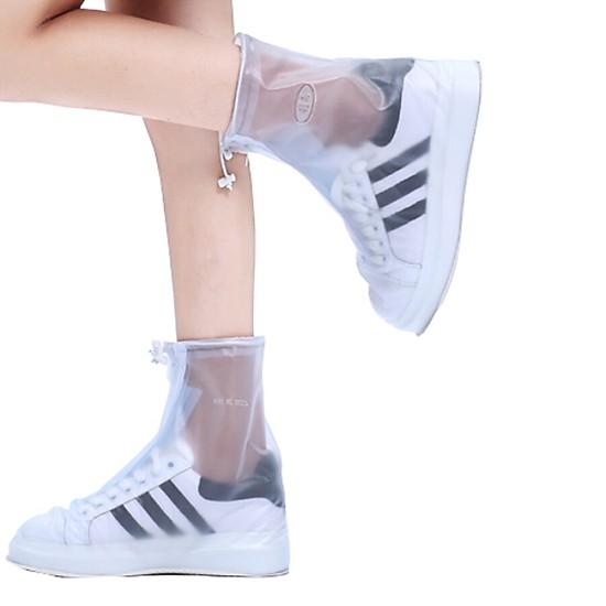 Ủng bảo vệ giày khi đi mưa có khoá kéo, giày đi mưa, giày chống mưa ướt