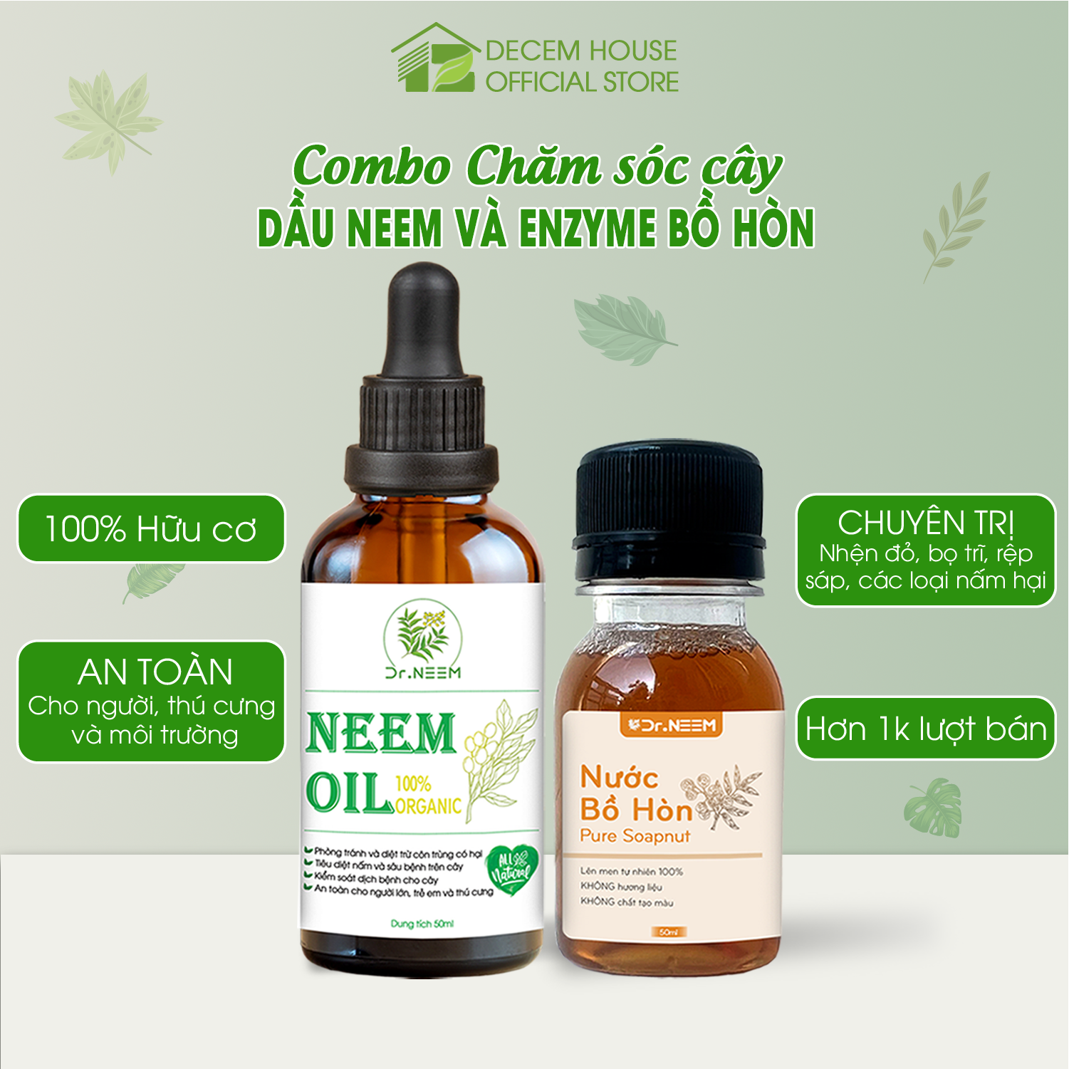 Dầu neem oil diệt bọ trĩ nhện đỏ rệp sâu, rệp sáp, nấm cho hoa hồng, hoa lan,..cây ăn lá, ăn trái. Dầu neem hữu cơ nguyên chất ép lạnh DR. NEEM