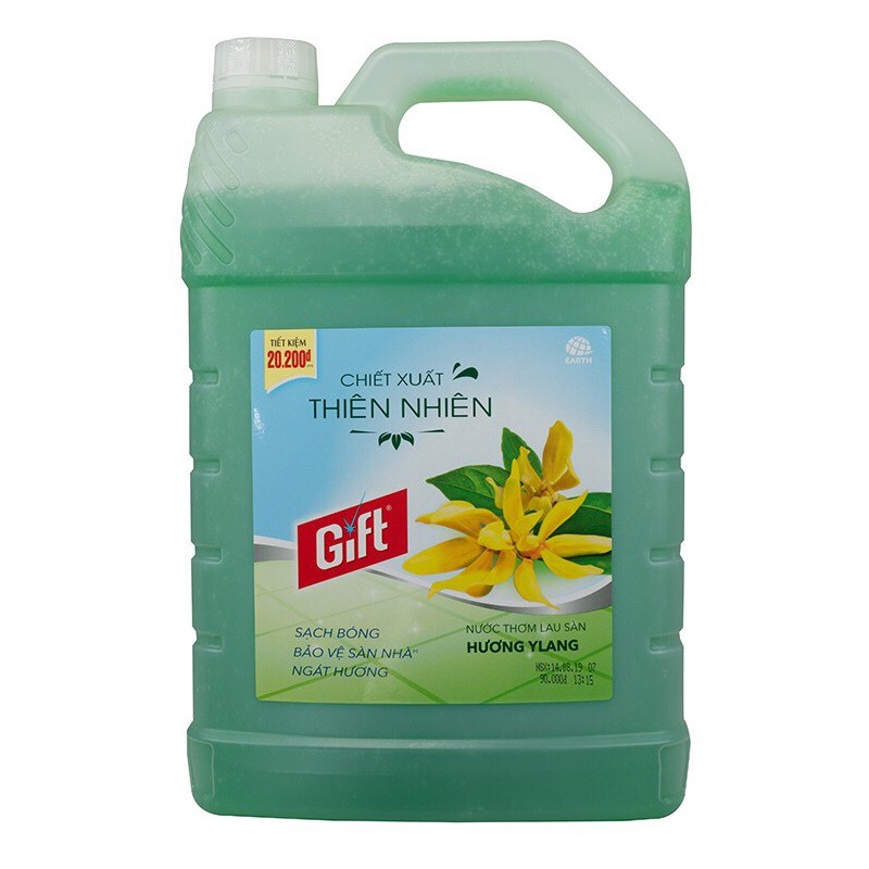 Nước lau sàn Gift hương YLang dạng can 3.8kg- mẫu mới