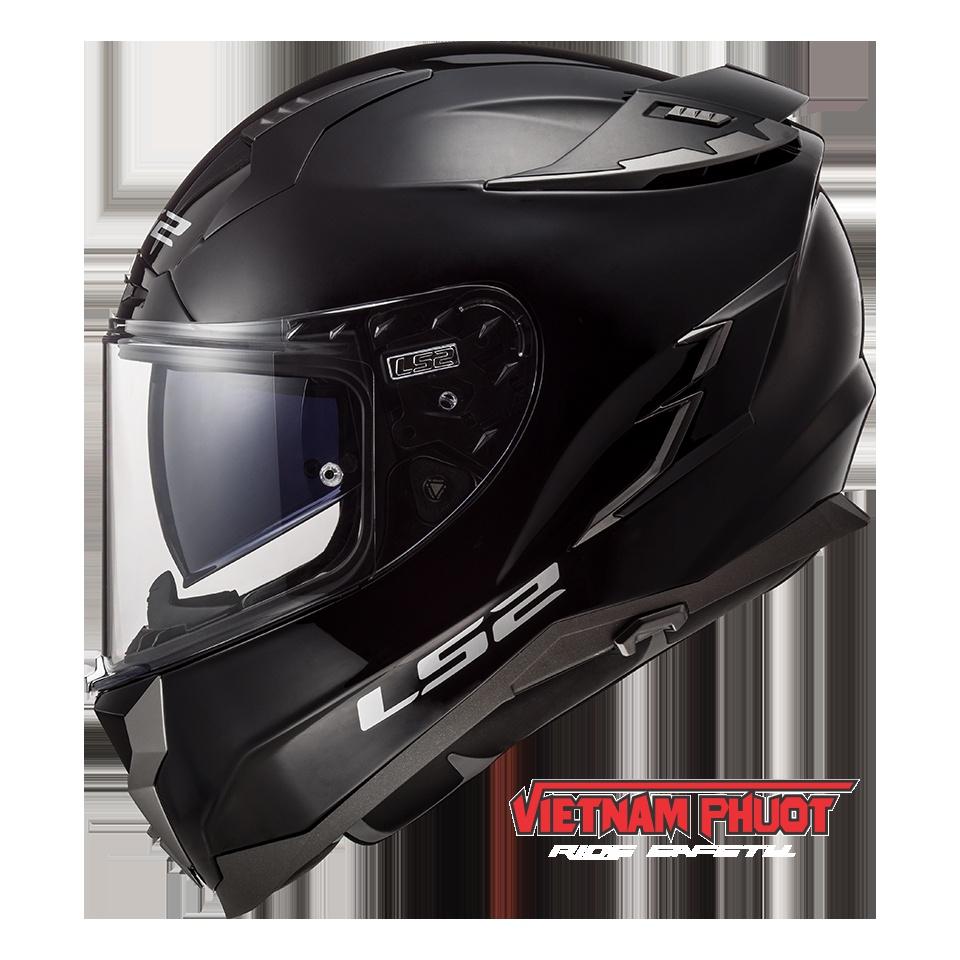 [HCM]Nón bảo hiểm fullface LS2 FF327 Challenger bằng chất liệu sợi thủy tinh chịu lực tốt (Đen nhám) - Bảo hành 9 năm