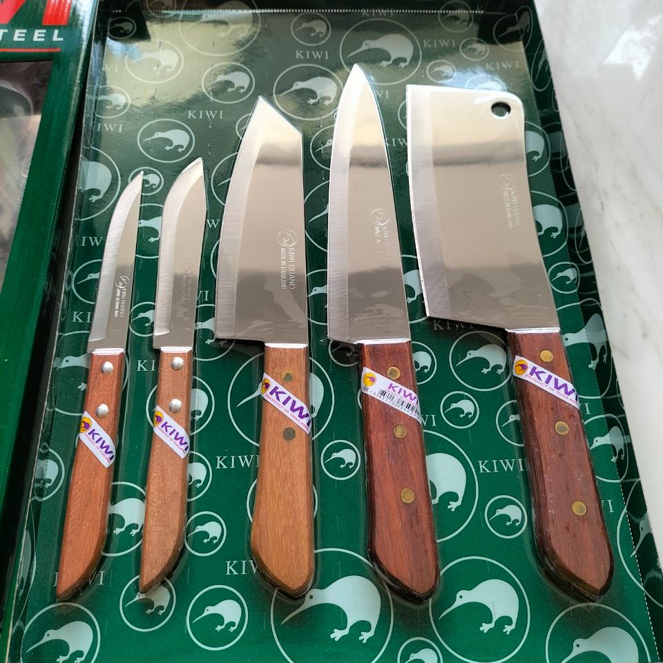 Bộ 5 dao kiwi cán gỗ tiện lợi W5W nhập khẩu Thái Lan