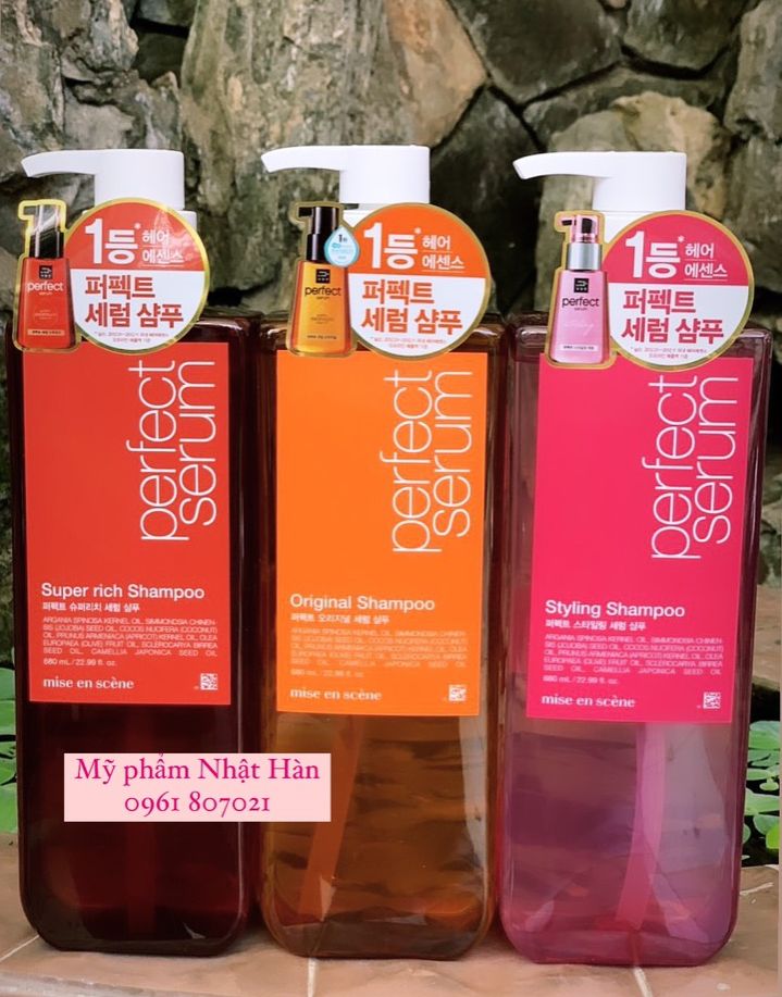 Dầu Gội/ Dầu Xả Mise En Misen Scene Perfect Serum 680ml MẪU MỚI
