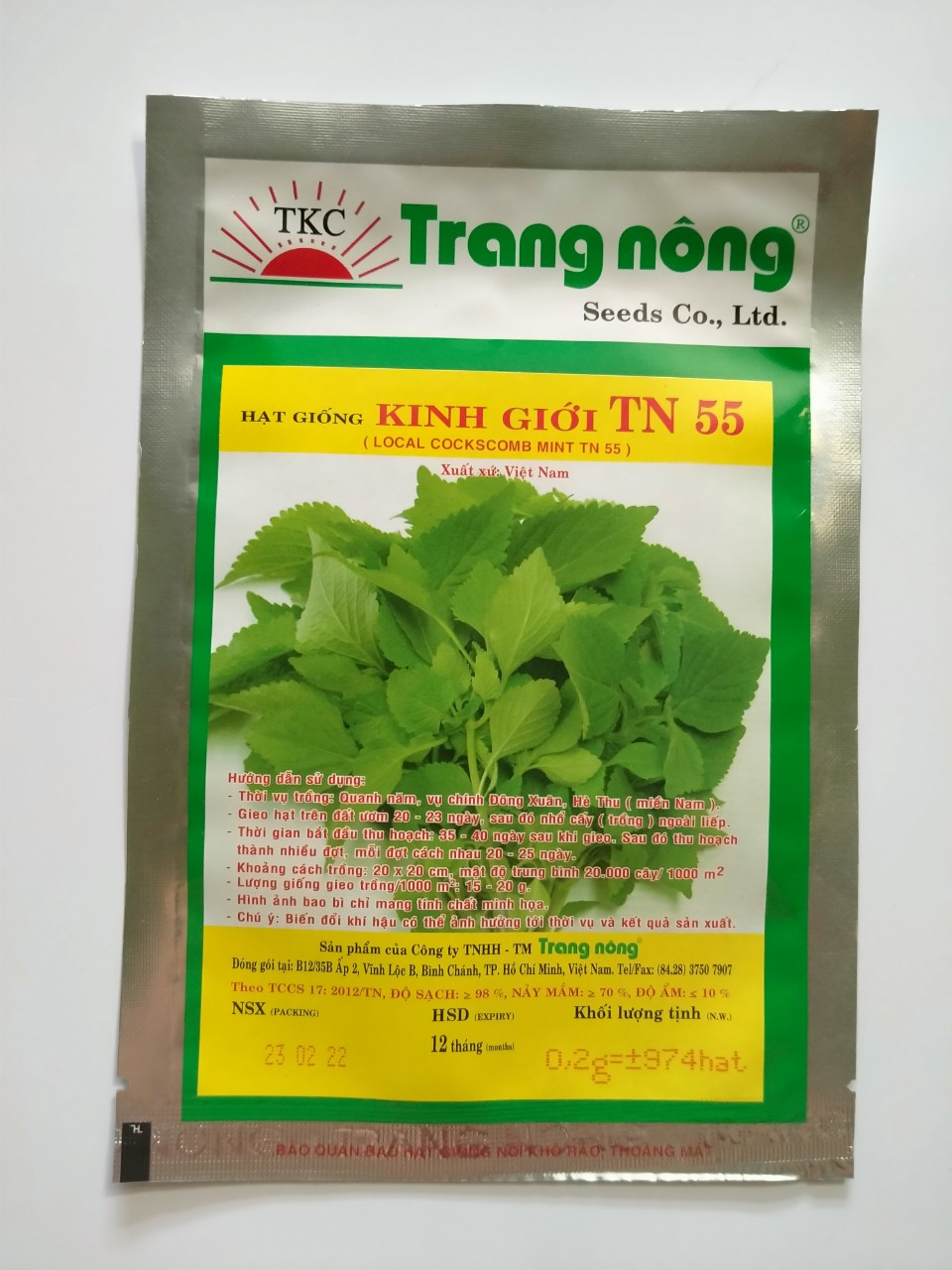 Hạt giống rau kinh giới Trang Nông, Tỷ lệ nảy mầm cao