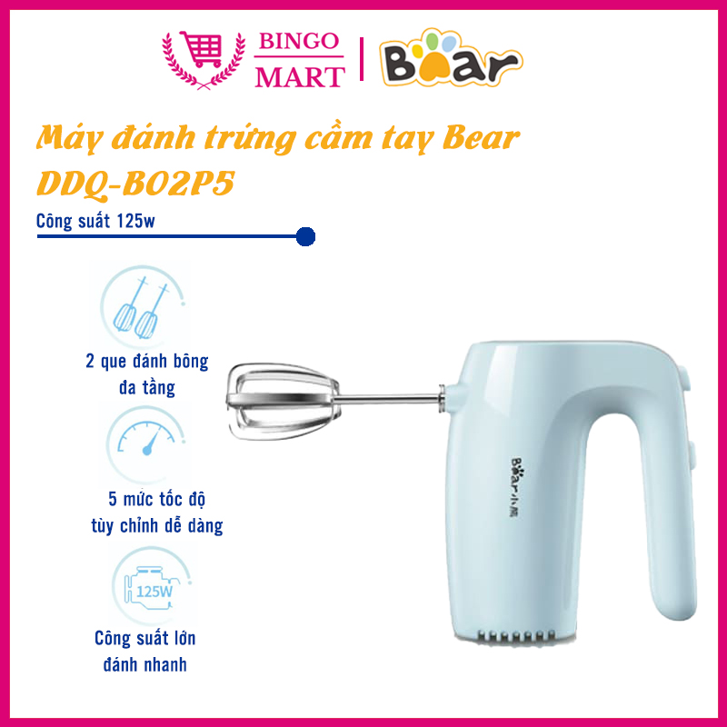Máy đánh trứng cầm tay BEAR DDQ-B02P5 - Bảo hành 12 tháng
