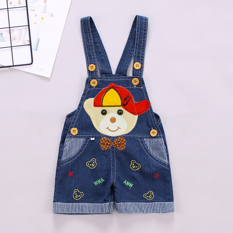 Quần áo trẻ em mùa hè quần denim treo 1 2 3 tuổi